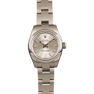 Used Rolex Oyster Perpetual 176200 Silver Luminous Dial