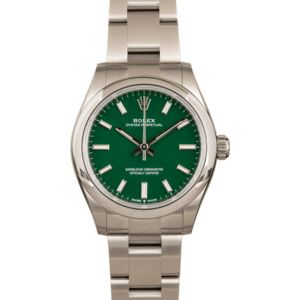 Pre-Owned Rolex Oyster Perpetual 277200 Green Dial