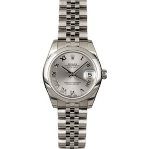 Midsize Rolex Datejust Model 178240 Silver Dial