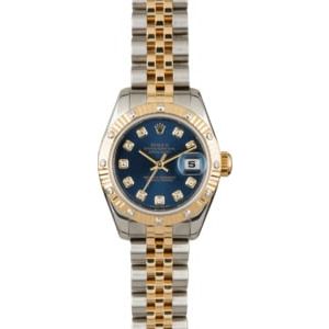 Used Rolex Lady-Datejust 179313 Blue Diamond Dial