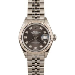 Pre Owned Rolex Datejust 279174 Dark Grey Diamond Dial