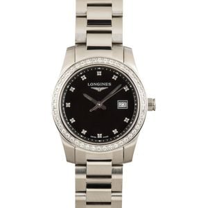 Ladies Longines Conquest Classic Diamond Dial & Bezel