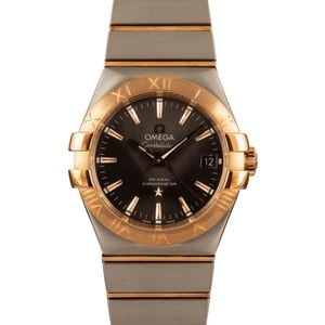 Omega Constellation Stainless Steel & Red Gold Grey Dial