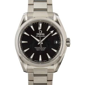 Omega Seamaster Aqua Terra Stainless Steel Black Teak Dial