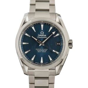 Omega Seamaster Blue Teak Dial Aqua Terra