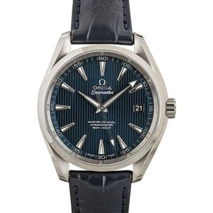 Omega Seamaster Aqua Terra Blue Teak Dial & Leather Strap