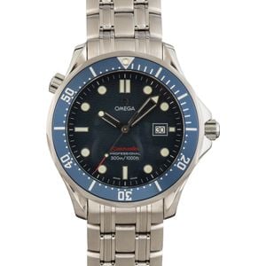 Pre-Owned Omega Seamaster Quartz Blue Wave Dial