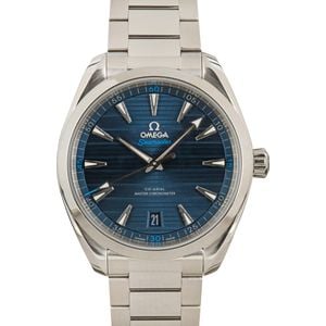 Pre-Owned Omega Seamaster Aqua Terra Blue Teak Dial