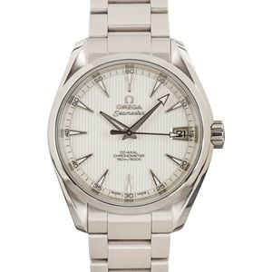 Pre-owned Omega Seamaster Aqua Terra White Dial