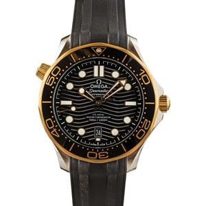 Omega Seamaster Diver 300M Steel & Gold on Rubber Strap