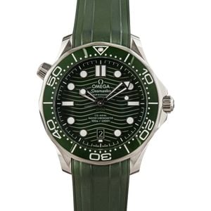 Pre-owned Omega Seamaster Diver 300M Green Wave Dial