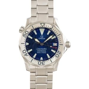 Pre-owned Omega Seamaster Blue Wave Dial