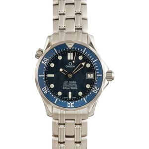 Pre-owned Omega Seamaster Diver 300M Blue Dial Stainless Steel