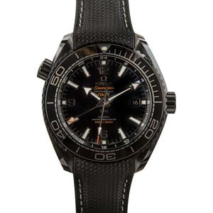 Omega Seamaster Planet Ocean 600M Black Ceramic on Rubber Strap