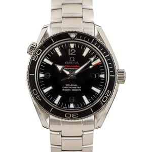 Pre-owned Omega Seamaster Planet Ocean 600M Black Dial