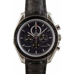 Omega Speedmaster Moonphase Stainless Steel on Leather Strap