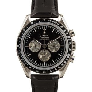 Omega Speedmaster Calibre 321 Platinum on Leather Strap