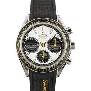 Omega Speedmaster Racing White Dial on Rubber Strap