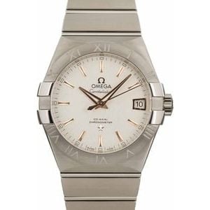 Omega Constellation Opaline Silvery Silk Dial