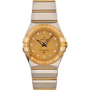 Ladies Omega Constellation Champagne Diamond Dial