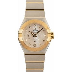 Omega Constellation Petite Second Mother of Pearl Diamond Dial