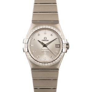 Omega Constellation Silver Diamond Dial & Bezel