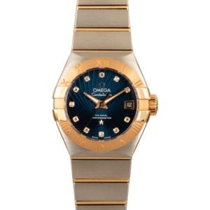 Ladies Omega Constellation Blue Diamond Dial