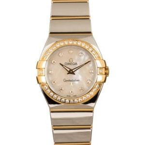 Omega Constellation Mother of Pearl Diamond Dial & Bezel