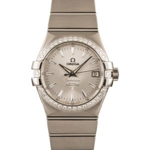 Omega Constellation Stainless Steel Diamond Bezel