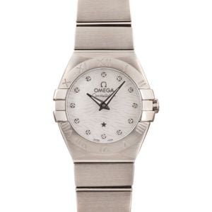 Omega Constellation Quartz White Diamond Dial