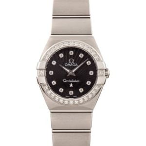 Womens Omega Constellation Black Diamond Dial