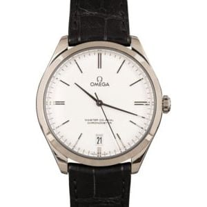 Mens Omega De Ville Tresor White Gold