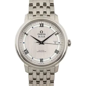 Omega De Ville Prestige Silver Roman Dial