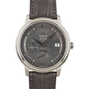 Omega De Ville Prestige Grey Dial & Leather Strap