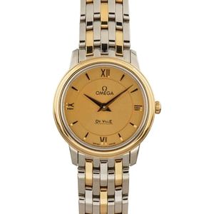 Womens Omega De Ville Prestige Champagne Roman Dial