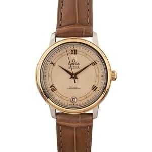 Ladies Omega De Ville Prestige Ivory Beige Roman Dial