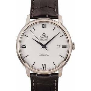 Omega De Ville Prestige White Roman Dial