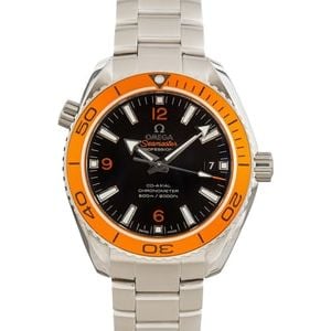 Pre-owned Omega Seamaster Planet Ocean Orange Bezel