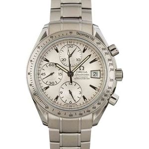 Pre-owned Omega Speedmaster Date / Day-Date Silver Dial