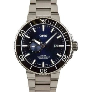 Oris Aquis Small Second, Date Blue Dial