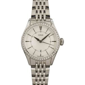 Ladies Oris Artelier Date Diamonds Stainless Steel