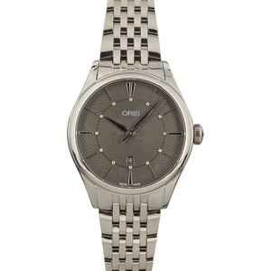 Oris Artelier Date Diamonds Grey Dial