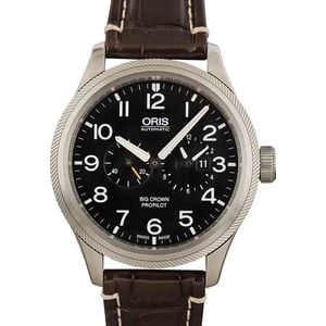 Oris Big Crown Pro Pilot World Timer Steel on Leather