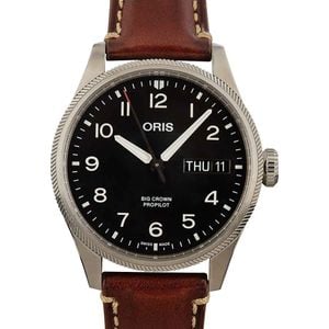 Oris Big Crown ProPilot Big Day Date Steel on Leather Strap