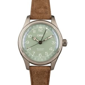 Ladies Oris Big Crown Pointer Date Green Dial