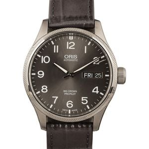 Oris Big Crown ProPilot Big Day Date Grey Dial Leather Strap