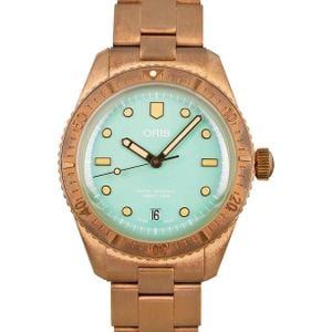 Oris Divers Sixty-Five Bronze Cotton Candy Green