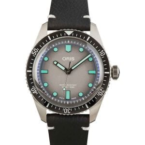 Mens Oris Divers Sixty-Five Leather Strap