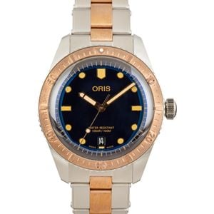 Oris Divers Steel & Bronze Blue Dial