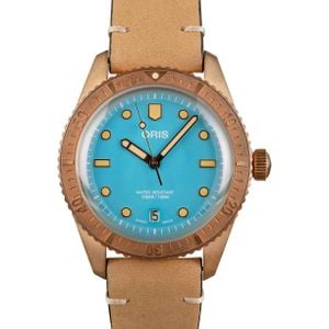 Oris Divers Sixty-Five Bronze Leather Strap